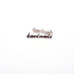 Metalletikett, " Handmade "  (ΒΑ000597) Farbe Μαύρο νίκελ / Black nickel